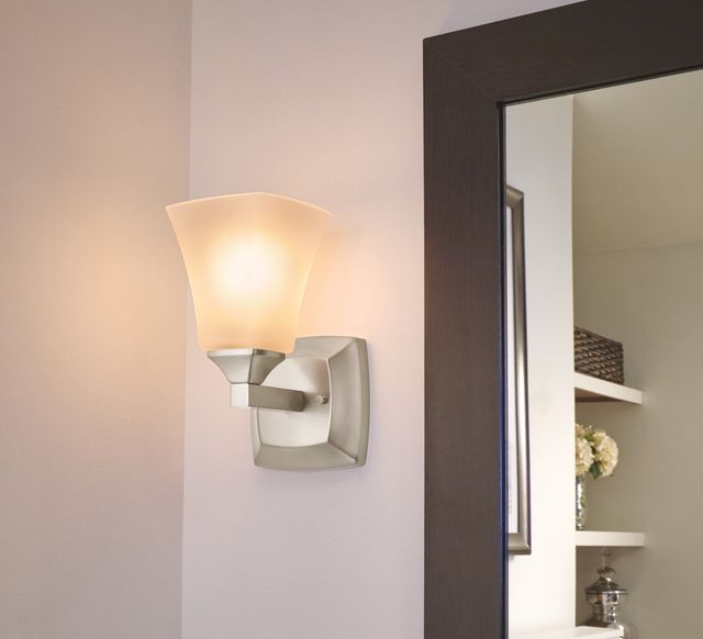 Moen® Voss™ Brushed Nickel One Globe Bath Light-4