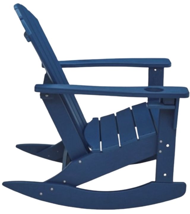 Signature Design by Ashley® Sundown Treasure Blue Plastic Outdoor Rocking Chair-2