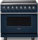 Viking® 5 Series 36" Slate Blue Pro Style Induction Range with Polished Chrome Trim-0