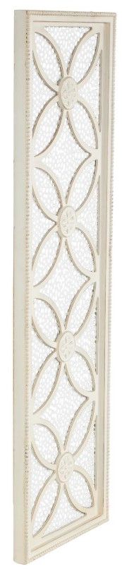Deco Marche White Floral Panel Wall Decor-1