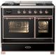 Ilve® Majestic III 40" Glossy Black Pro Style Dual Fuel Liquid Propane Range with Triple Glass Door and Copper Trim-2