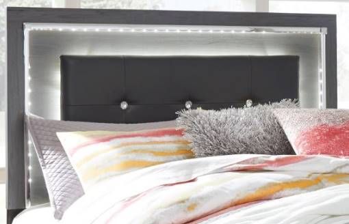 Signature Design by Ashley® Lodanna 5-Piece Gray Full Upholstered Panel Headboard Bedroom Set-1
