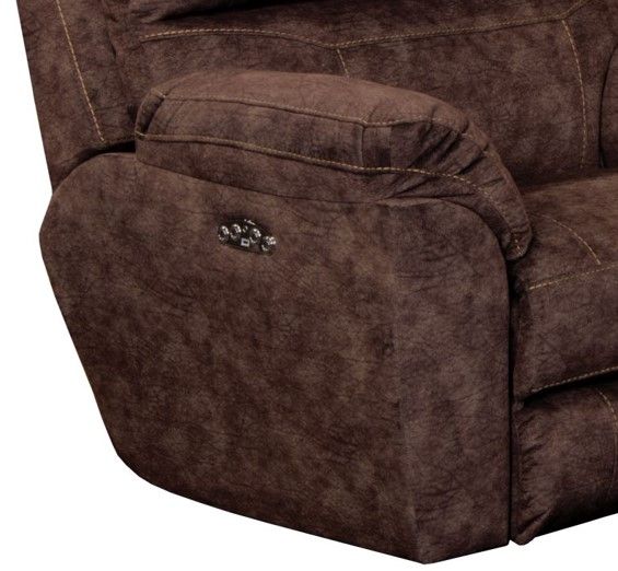 Catnapper® Sedona Mocha Power Headrest Lay Flat Recliner-1