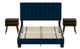 Elements International Coyote 3-Piece Caroll Navy Queen Bed with Two End Table Set-2