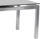 Armen Living Ivan Gray Glass Top Extension Dining Table-3