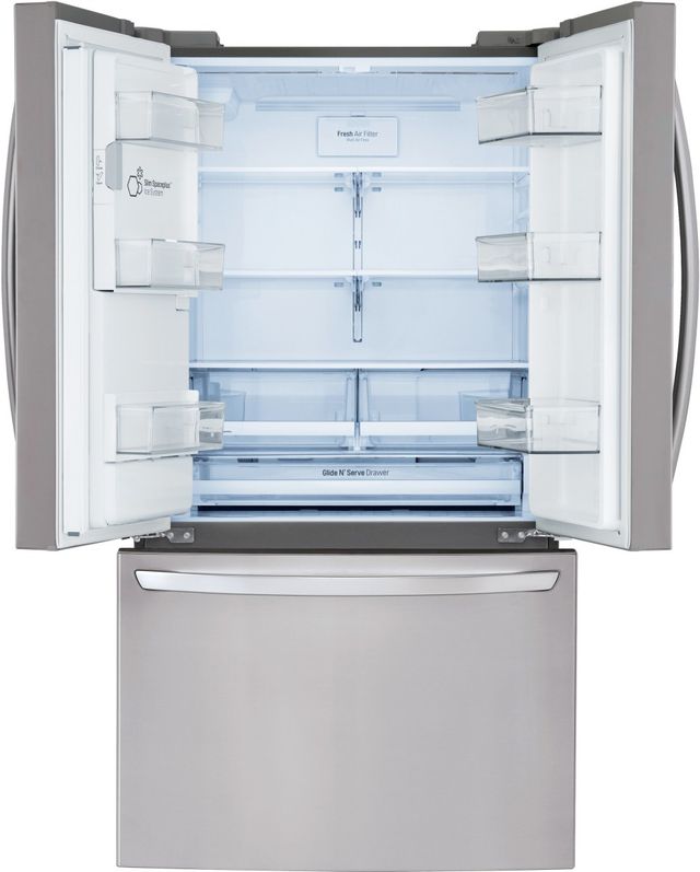 LG 22.1 Cu. Ft. PrintProof™ Stainless Steel Counter Depth French Door Refrigerator-2