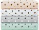 Olliix by Intelligent Design Grey/Silver Queen Metallic Dot Printed Sheet Set-4