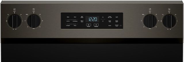 Whirlpool® 30" Black Stainless Steel Freestanding Electric Range with Air Cooking Technology-3