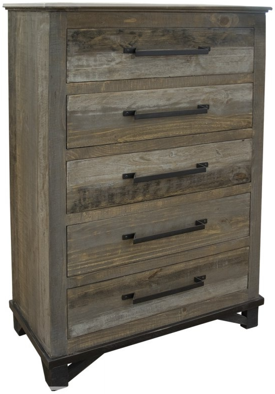 International Furniture Direct Loft Brown 4-Piece Brown Eastern King Bedroom Set-3