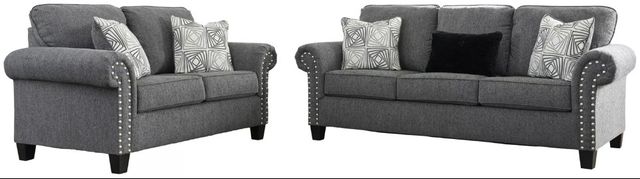 Benchcraft® Agleno 2-Piece Charcoal Living Room Seating Set-0