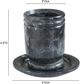 TOV Furniture Channeled Black/White Swirl Resin Kiddush Cup-2