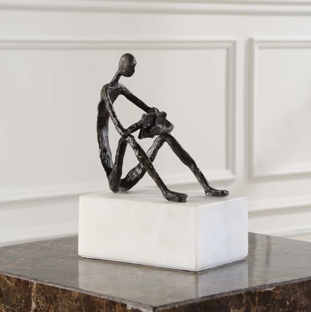 Uttermost® Sit Back, Relax and Read Dark Brown Sculpture-1