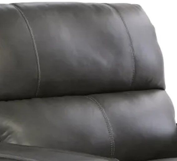 La-Z-Boy® Maddox Slate Leather Power Reclining Chair and a Half with Headrest-1