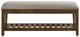 Intercon Andover Gray/Walnut Upholstered Bench-1