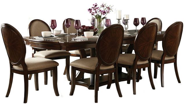Mazin Furniture Delavan Cherry Brown Dining Table with Extension-2