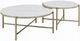 ACME Furniture Zaidee White Nesting Table with Champagne Base-0