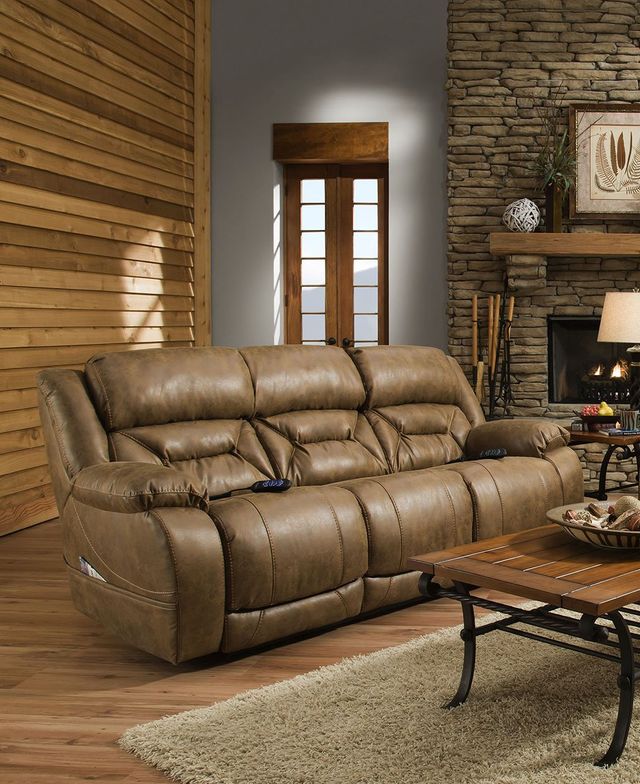 HomeStretch Double Reclining Power Sofa-2