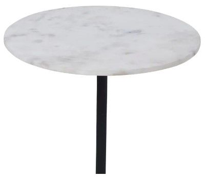 Renwil® Barker Natural White Side Table with Black Base-1