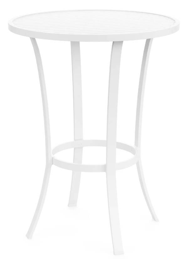 Sunset West Bristol Satin White Aluminum Outdoor Pub Table-0
