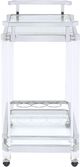 Coaster® Jefferson Clear 2-Tier Glass Serving Cart-4