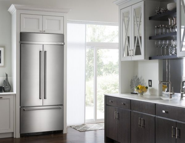 KitchenAid 42 in. 24.2 Cu. Ft. Stainless Steel Built In Counter Depth French Door Refrigerator