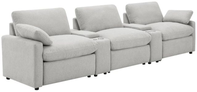 Coaster® Collins 5-Piece Gray Power Reclining Theater-0