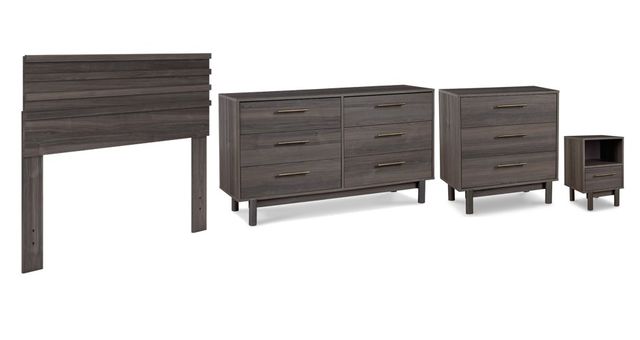 Signature Design by Ashley® Brymont 4-Piece Dark Gray Queen Panel Headboard Bedroom Set-0