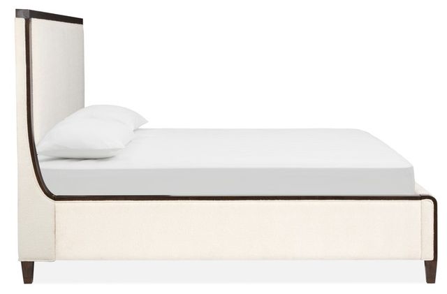 Magnussen Home® Rowan Beige/Espresso Brown King Upholstered Panel Bed-2