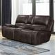 New Classic® Home Brookings Charcoal Power Reclining Console Loveseat with Power Headrest-1