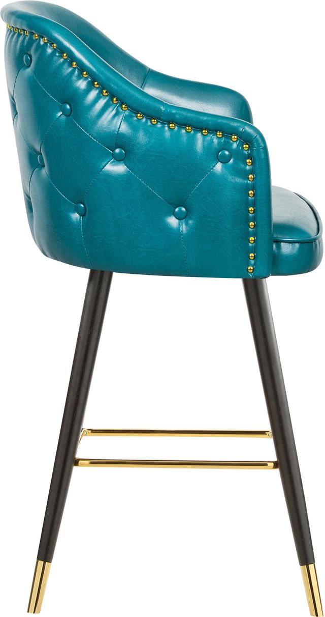 Meridian Furniture Barbosa Blue Faux Leather Counter Stool-3