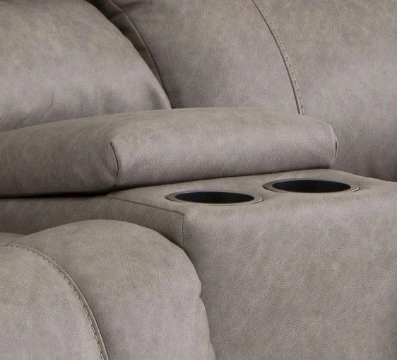 HomeStretch Fairbanks Gray Power Reclining Loveseat-2