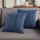 Nourison Home™ Lifestyle 2-Piece Navy Cotton Knitted Throw Pillows Set-2