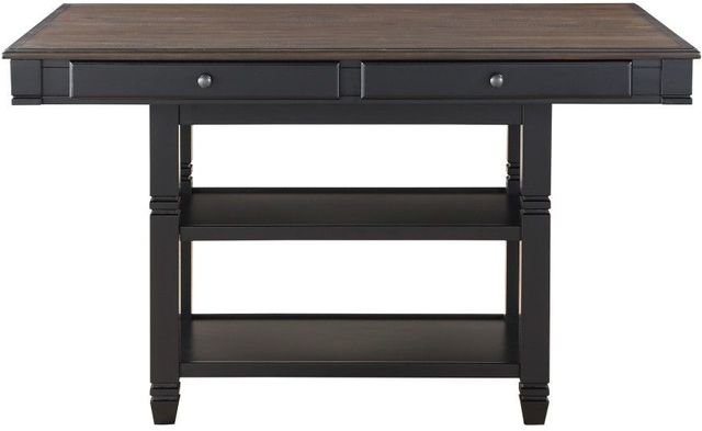 Mazin Furniture Baywater Black Counter Height Dining Table with Natural Tabletop -1