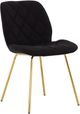 Primo™ International 3719 2-Piece Black Accent Chair Set with Gold Legs-0