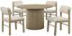 Coaster® Hamlyn 5-Piece Cream/Natural Oak Dining Table Set-0