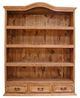 Million Dollar Rustic Brown 3-Drawer Bookcase-0