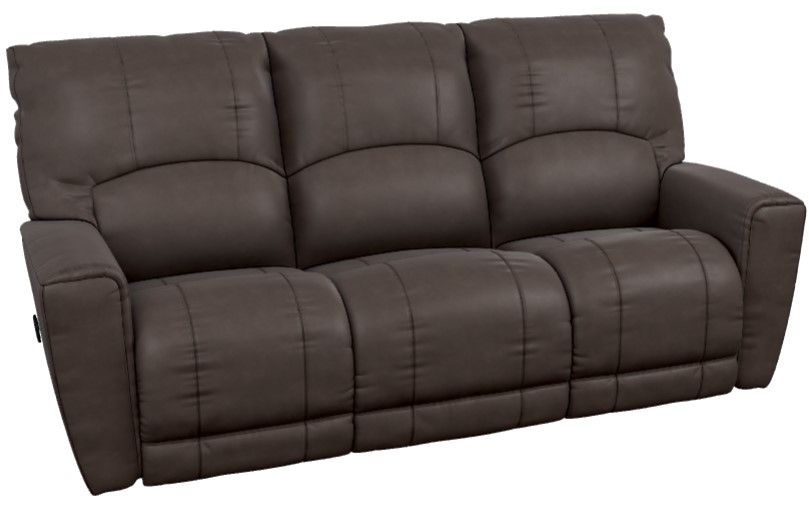 La Z Boy Cassian Dark Chocolate Leather Manual Wall Reclining Sofa