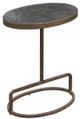Uttermost® Jessenia Dark Gray Bluestone Top Accent Table with Antiqued Brushed Gold Base-0