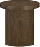 Coaster® Sweeney Chenille Dark Walnut Round Wood Occasional Side End Table-4