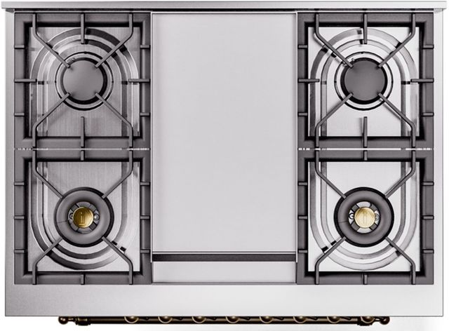 Ilve® Nostalgie II Series 36" Glossy Black Pro Style Dual Fuel Range-2