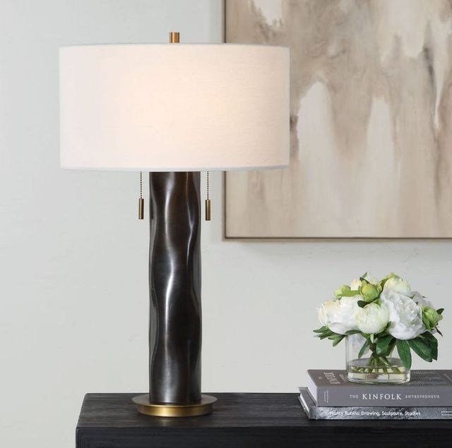 Uttermost® Carmine Dark Bronze Table Lamp-1