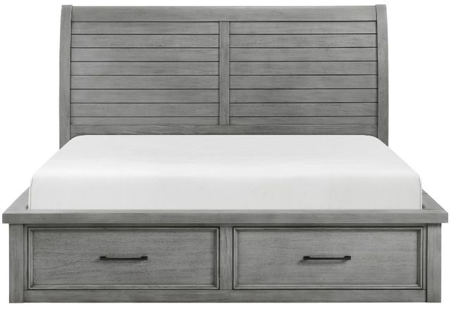 Homelegance® Logandale Antique Gray King Sleigh Storage Bed-2