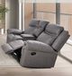 Furniture of America® Agata Warm Gray Glider Recliner Loveseat-1
