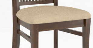 Canadel® Core Cognac Washed Upholstered Seat Chair-1