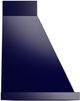 Ilve® Nostalgie II Noblesse 60" Midnight Blue Wall Mounted Range Hood with Brass Trim-2