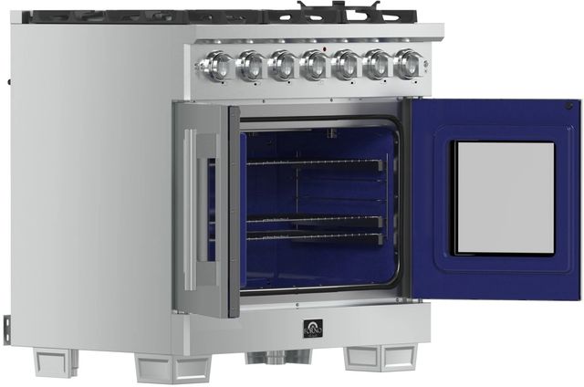 FORNO® Capriasca 36" Stainless Steel Pro Style Gas Range-3