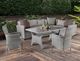 Furniture of America® Shonda 5-Piece Gray Polyester/Rattan Outdoor Dining Patio Set-1