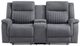 Homelegance® Dean Gray Double Manual Reclining Loveseat with Center Console-2