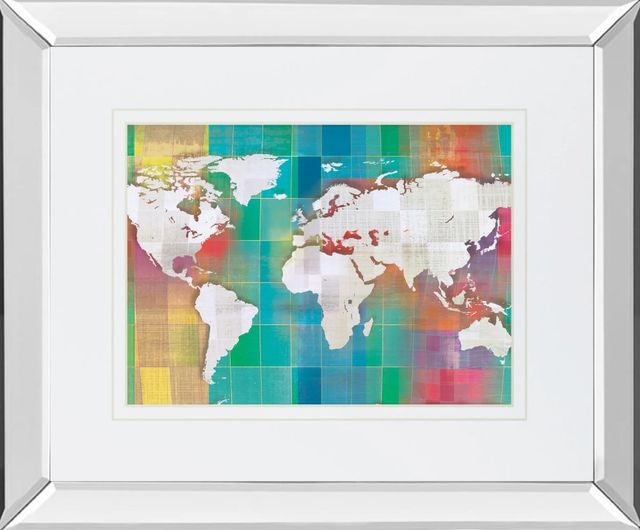 Classy Art Color My World By Venter, T. Mirror Framed Wall Art-1