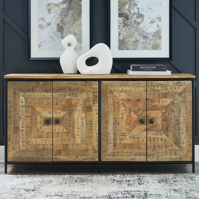 Signature Design by Ashley® Camney Black/Brown Accent Cabinet-4